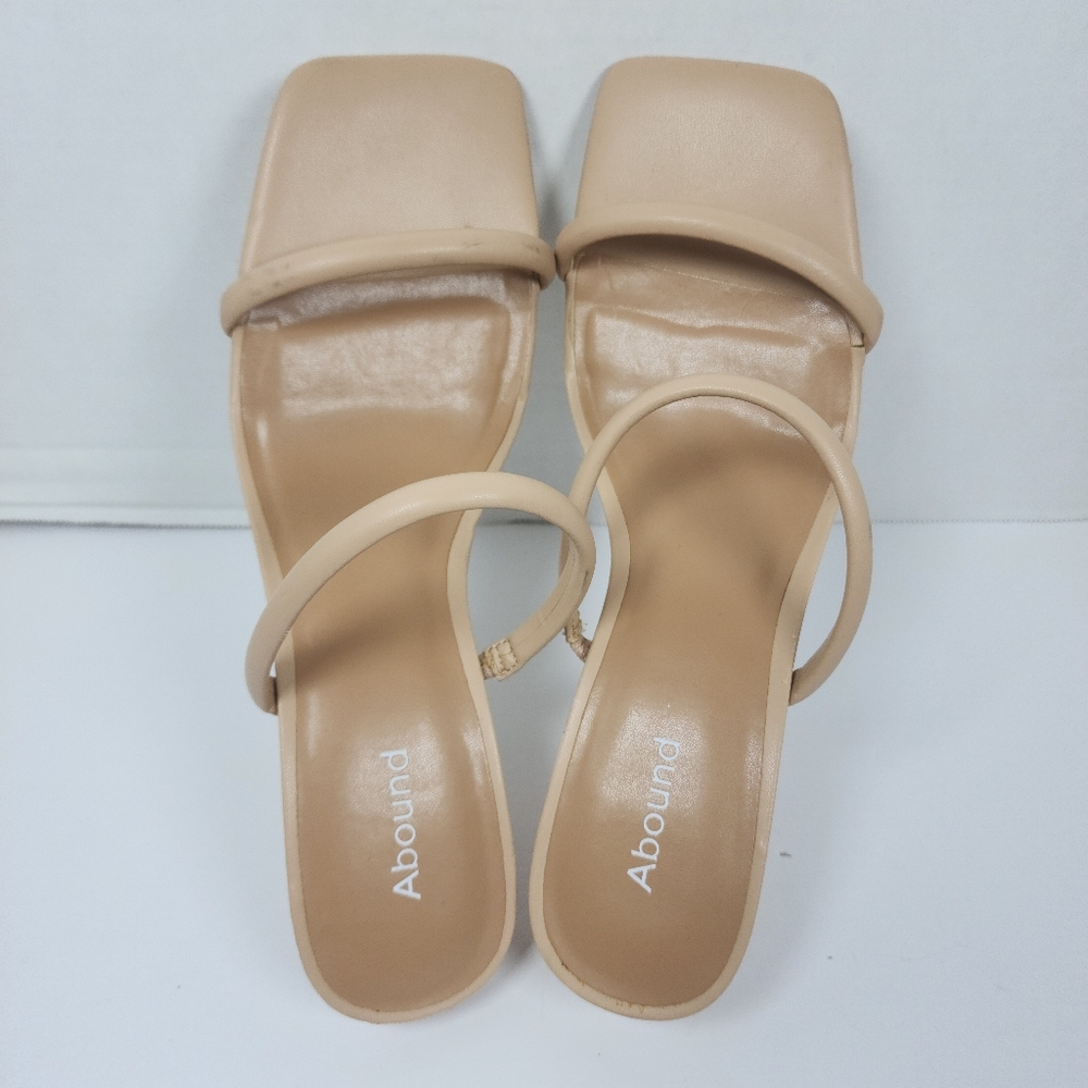 Abound Women Nude Open Toe Heel Slippers Size 9.5 - Picture 9 of 9